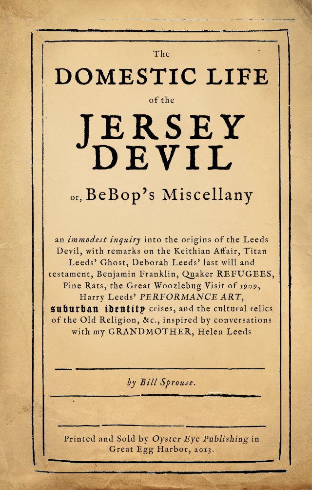 The Domestic Life of the New Jersey Devil - preliminary cover